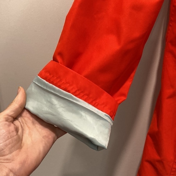 Lands End Jacket Orange Button Up Trench Coat Size 2-4 - Picture 13 of 13